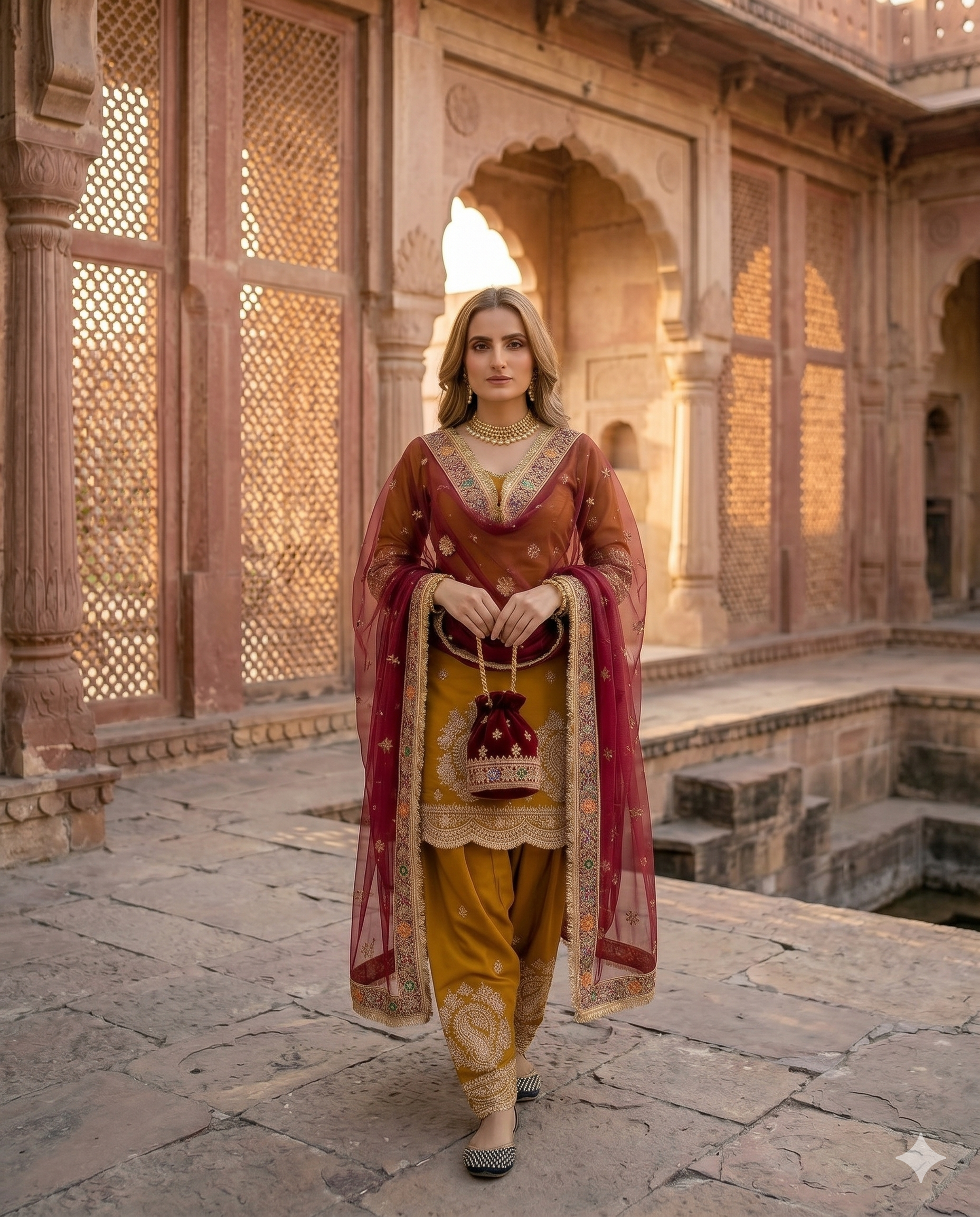 Neo-Classic Sage Couture Salwar Suit